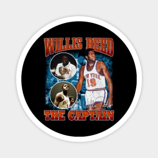 Willis Reed The Captain Basketball Legend Signature Vintage Retro 80s 90s Bootleg Rap Style Magnet